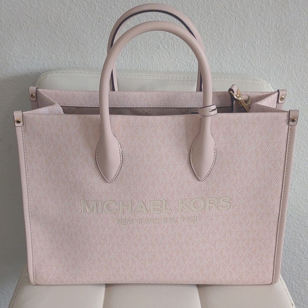 Michael Kors Mirella medium logo tote /Crossbody 13 inch by 10 in by 4 in